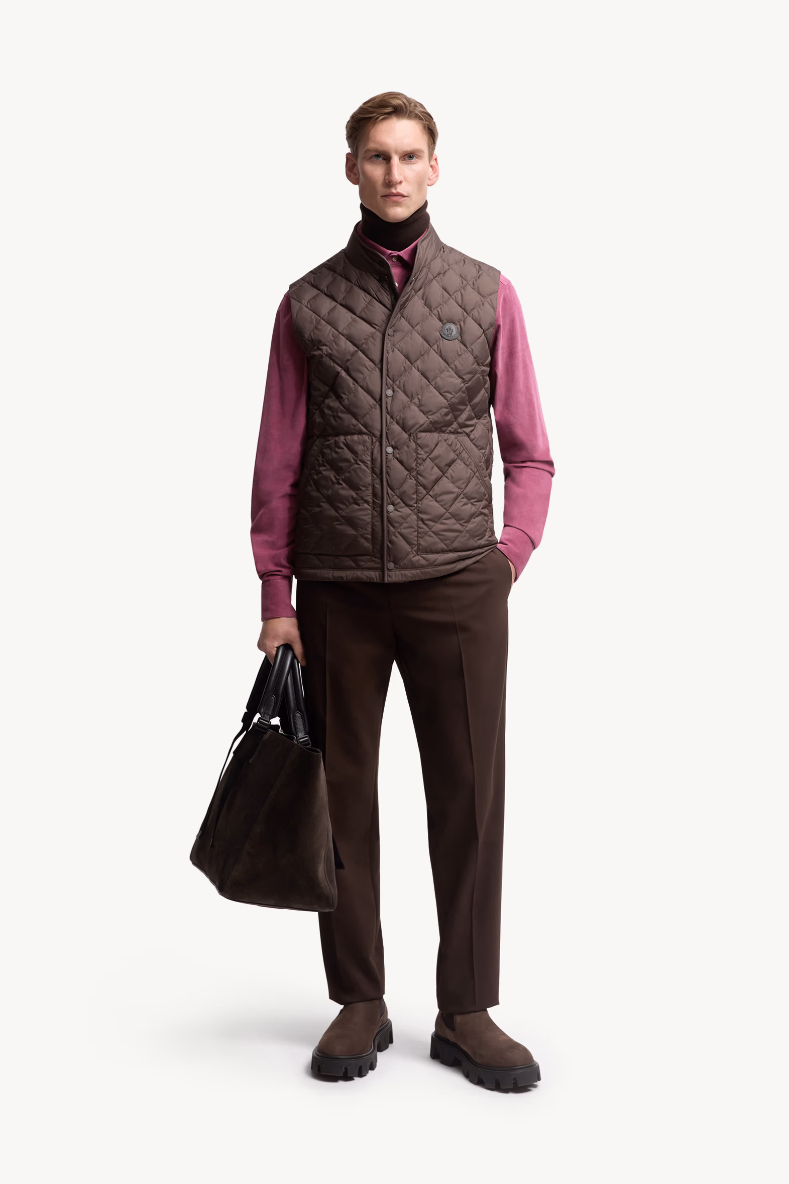 Lycope Diamond-Quilted Down Vest Men Brown Moncler 0